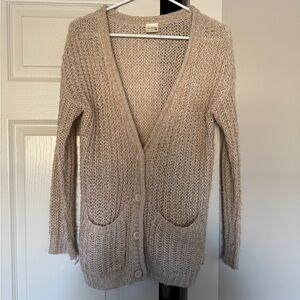 Full Tilt Women’s Cream/Tan Knit Cardigan